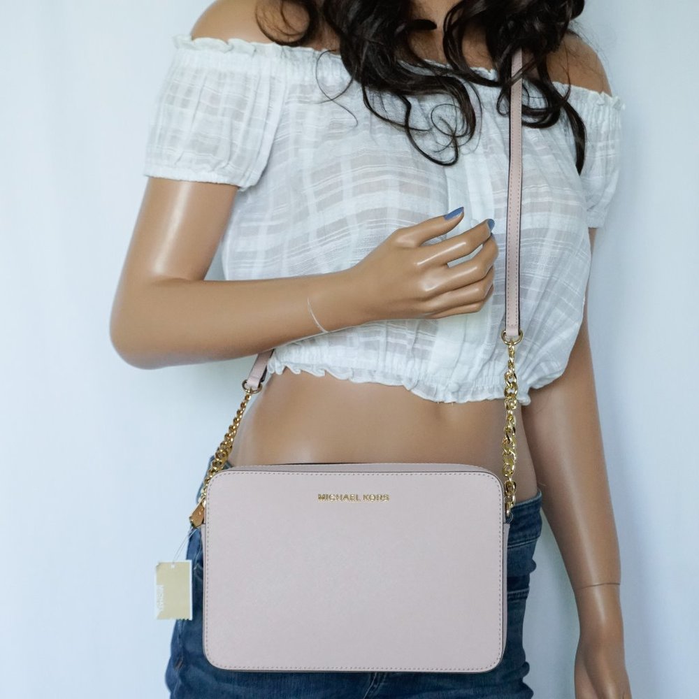 Michael Kors Jet Set Item Crossbody Bag Pink Blush